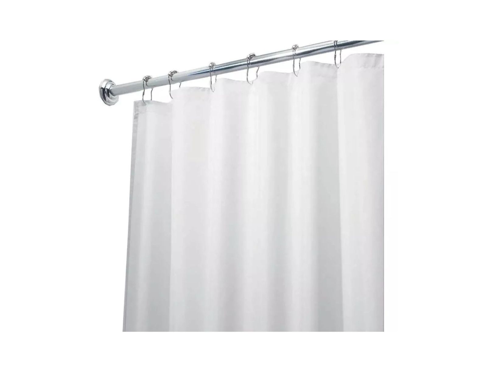 Foto 2 pulgar | Cortina De Baño Poliéster 200x200cm+ganchos Acero Inoxidable