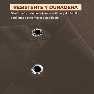 Foto 3 | Cortina de Baño Poliéster 214 x 183 cm + Ganchos de Acero Inoxidable