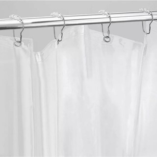Foto 2 | Cortina de Baño de Vinil Impermeable 137 x 198 cm Transparente