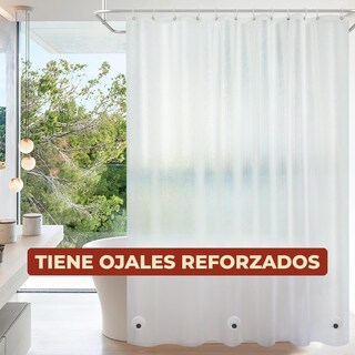 Foto 5 | Cortina De Baño De Vinil Impermeable 137 X 198 Cm Transparente