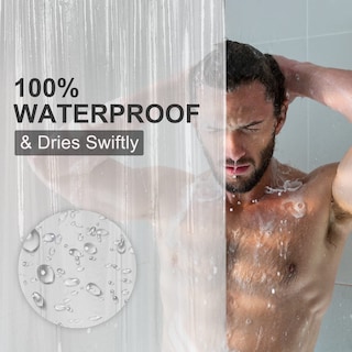Foto 3 | Forro De Cortina De Ducha Amazerbath 180 X 180 Cm, Peva Transparente - Venta Internacional.