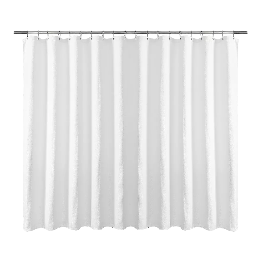 Cortina De Baño De Tela 180 Cm X 180 Cm Impermeable Blanco