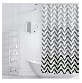 Foto 4 | Cortinas De Baño Impermeable Antimoho Poliester, 12 Ganchos Enrejado