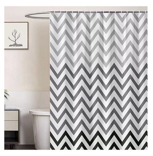 Foto 5 | Cortinas De Baño Impermeable Antimoho Poliester, 12 Ganchos Enrejado