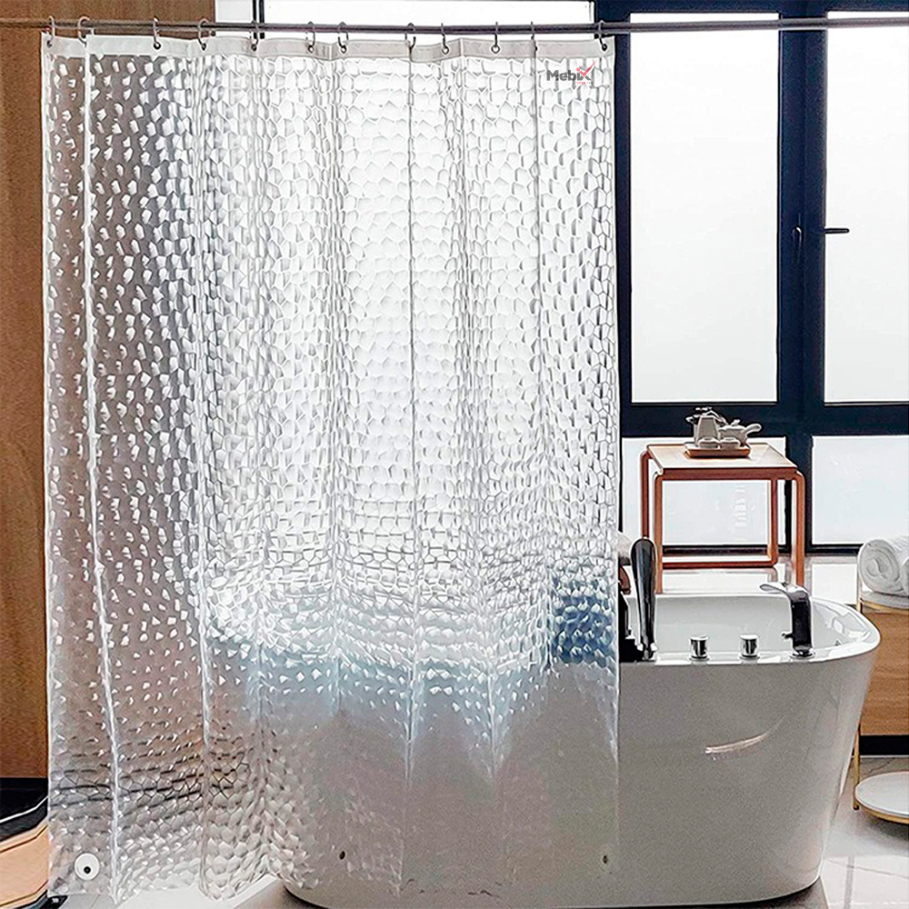 Cortina Baño Translúcida  180 X 180 Cm Impermeable