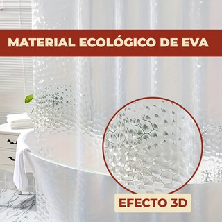 Foto 3 | Cortina Baño Translúcida 180 X 180 Cm Impermeable