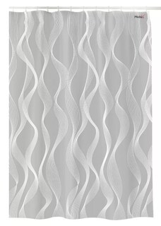 Foto 1 | Cortina De Baño 220 X 200 Cm + Ganchos Con Diseño Rayas