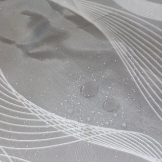 Foto 3 | Cortina De Baño 220 X 200 Cm + Ganchos Con Diseño Rayas
