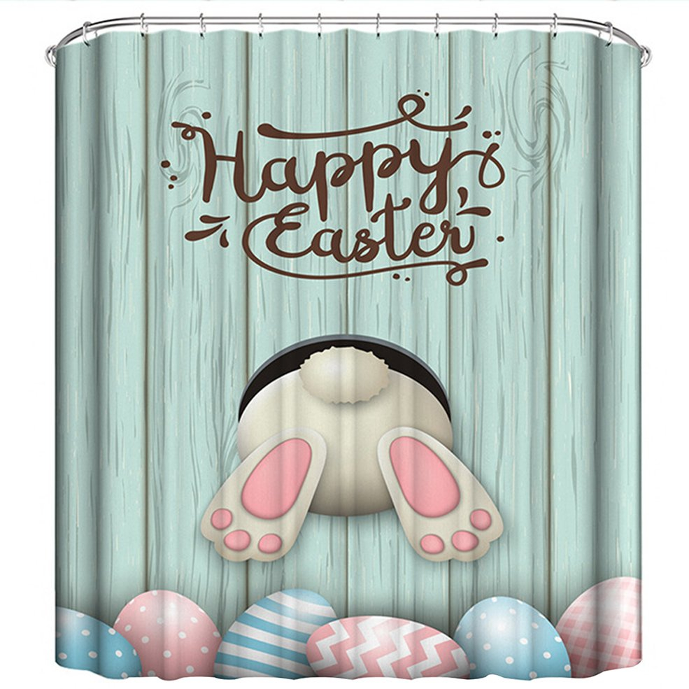 Foto 2 pulgar | Cortina De Ducha De Pascua Divertida, Tela Mala, Con Forma De Conejo, Impermeable - Venta Internacional.