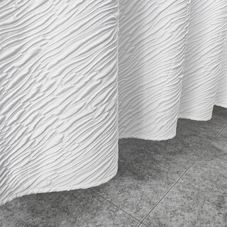 Foto 3 | Cortina De Baño De Poliéster Premium 180 X 180 Cm Color Blanco + Ganchos Acero Inoxidable