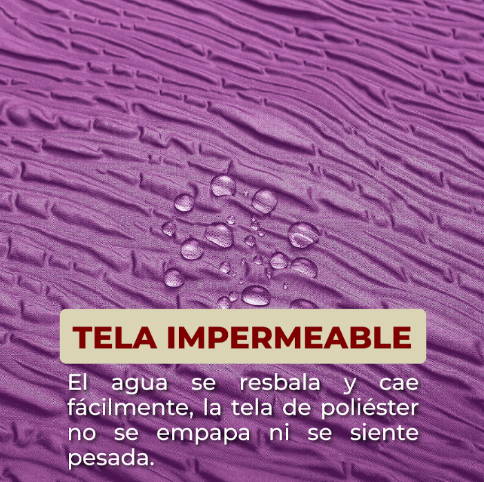 Foto 4 pulgar | Cortina De Baño De Poliéster Premium 180 X 180 Cm Color Morado + Ganchos Acero Inoxidable