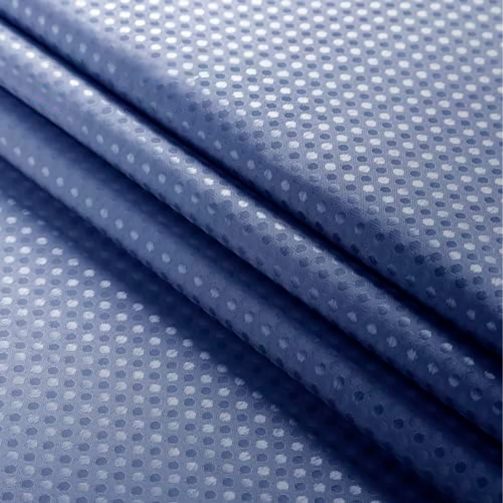 Foto 3 pulgar | Cortina De Baño De Poliéster Premium 183 X 213 Cm Color Azul + Ganchos Acero Inoxidable