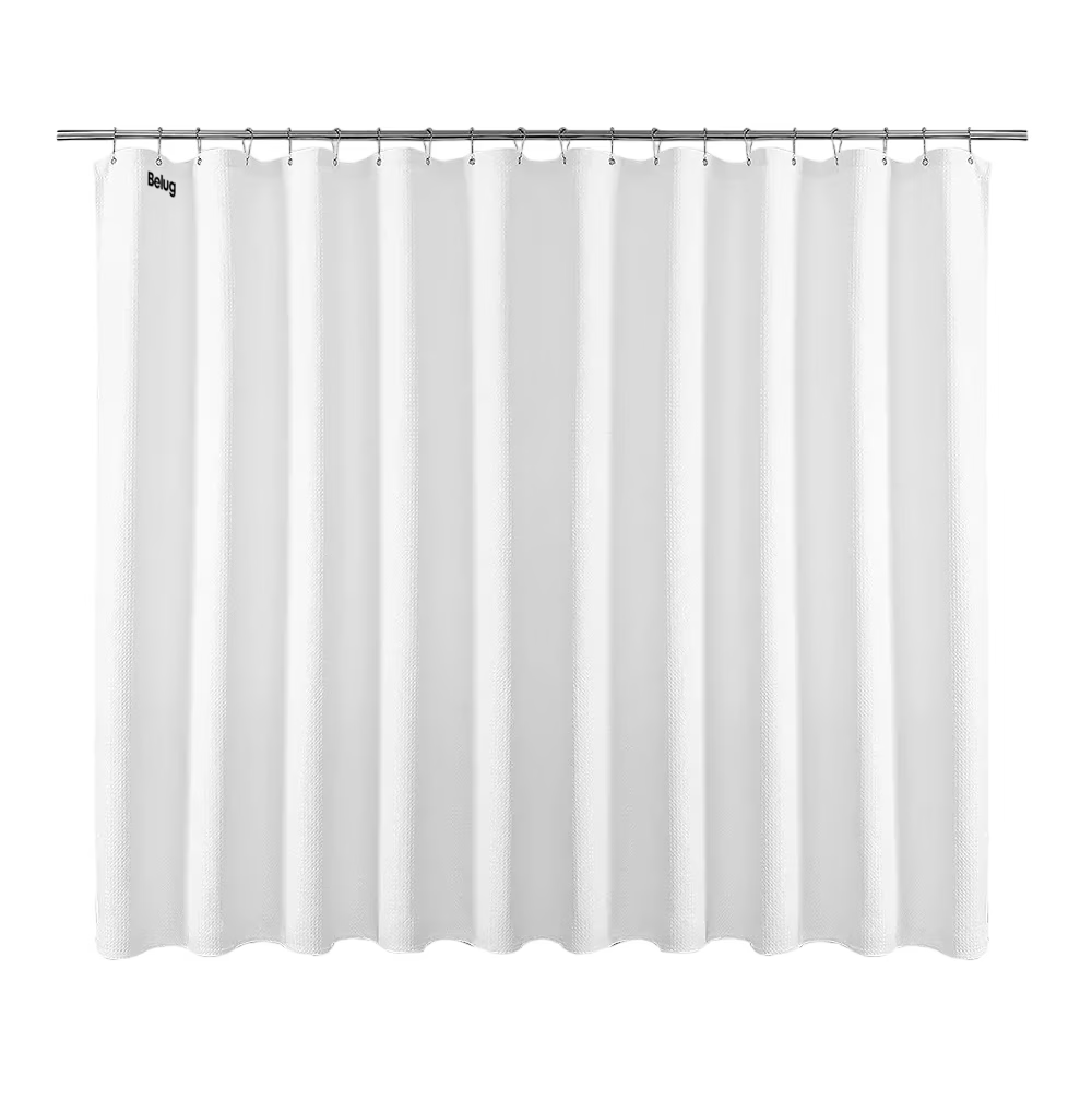 Foto 2 pulgar | Cortina De Baño De Tela 180 Cm X 180 Cm Impermeable Belug,  Blanco