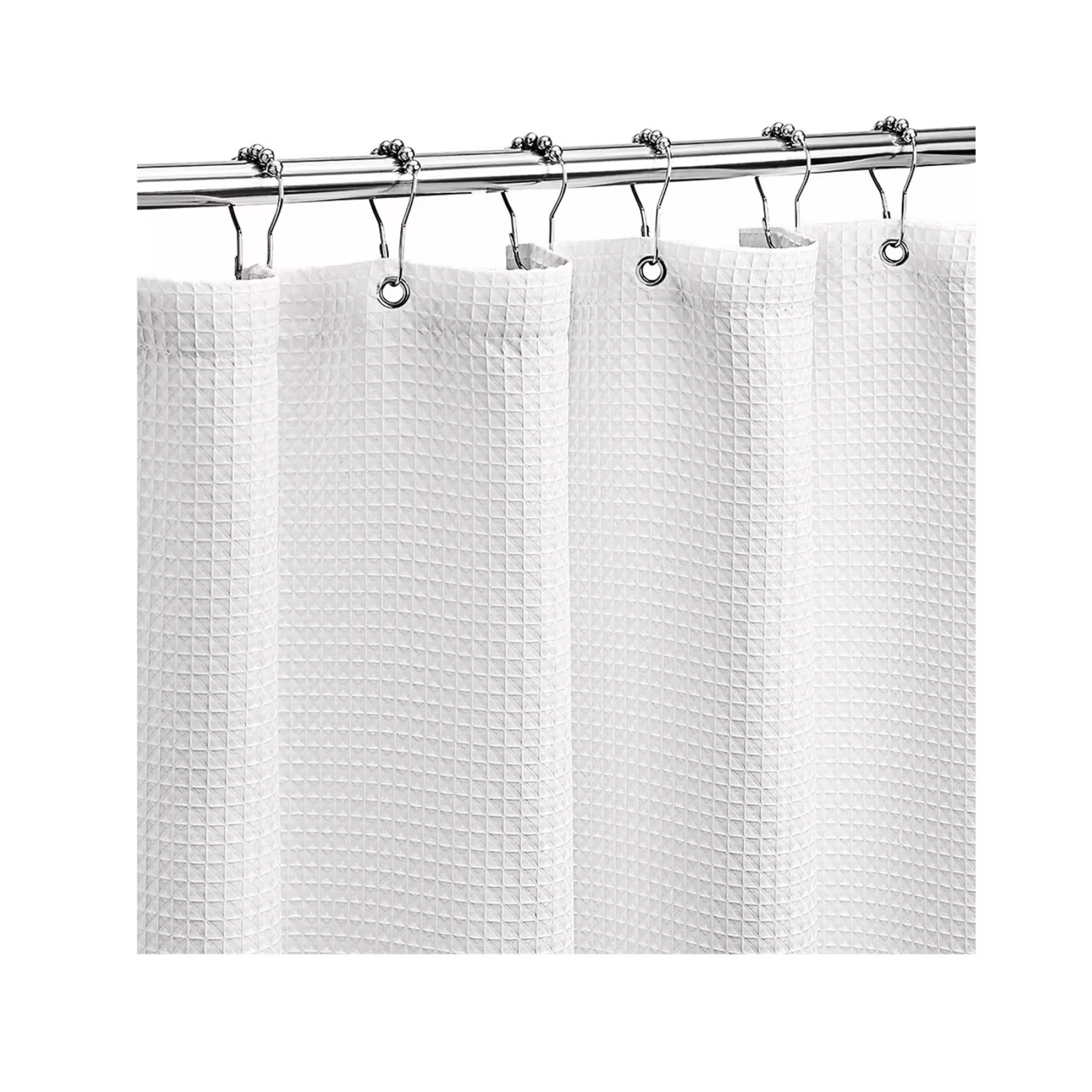 Foto 6 pulgar | Cortina De Baño De Tela 180 Cm X 180 Cm Impermeable Belug,  Blanco