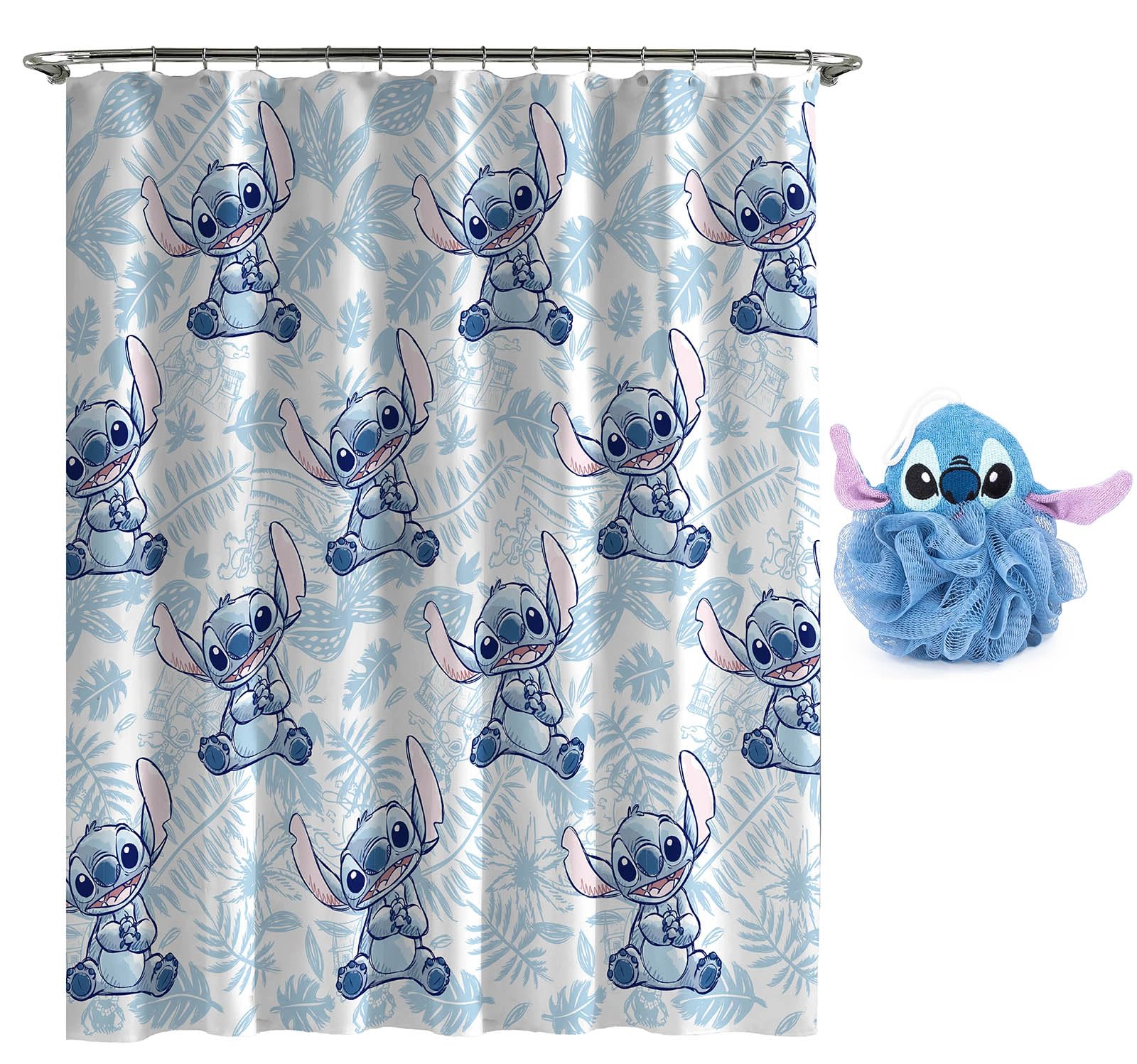 Foto 2 pulgar | Set De Baño Jay Franco Disney Lilo & Stitch Con Cortinas De Ducha - Venta Internacional.