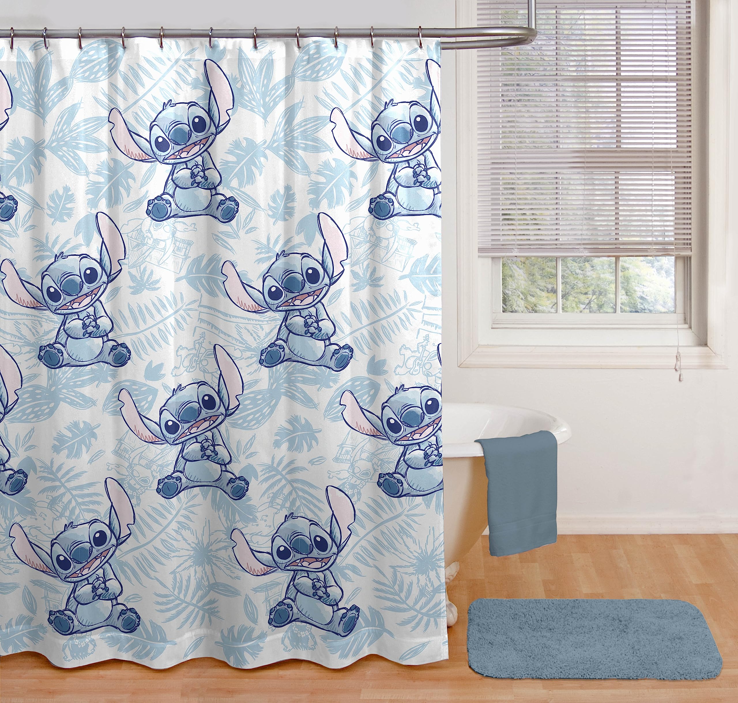 Foto 4 | Set De Baño Jay Franco Disney Lilo & Stitch Con Cortinas De Ducha - Venta Internacional.