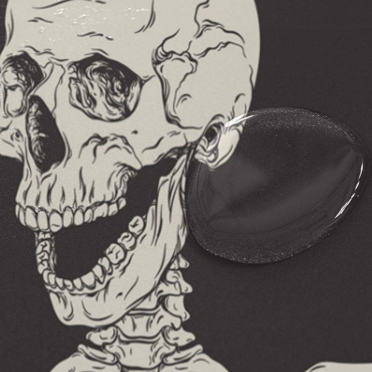 Foto 4 pulgar | Cortina De Ducha Wamika Rock And Roll Skull Skeleton Bone Love - Venta Internacional.