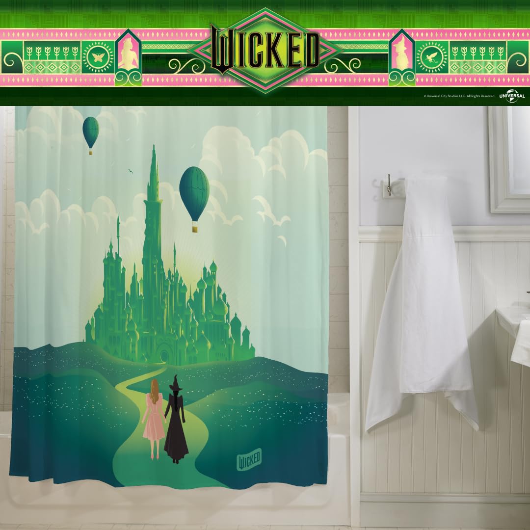 Foto 6 pulgar | Set De Cortinas De Baño Franco Collectibles Wicked Elphaba & Glinda - Venta Internacional.