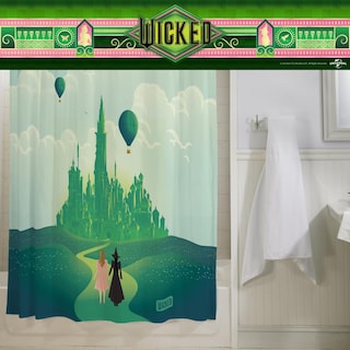 Foto 5 | Set De Cortinas De Baño Franco Collectibles Wicked Elphaba & Glinda - Venta Internacional.
