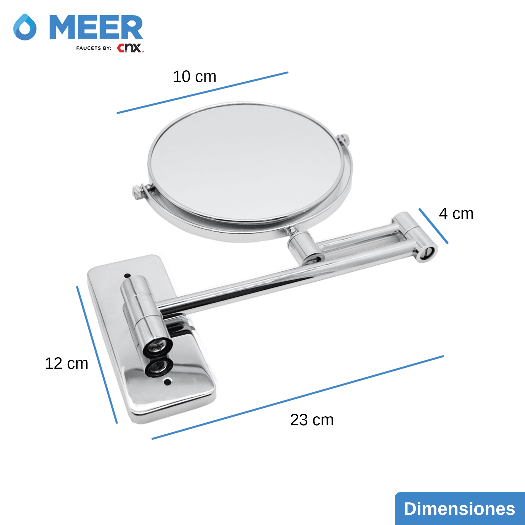 Foto 4 pulgar | Espejo de Maquillaje Meer Cnx Doble Cara