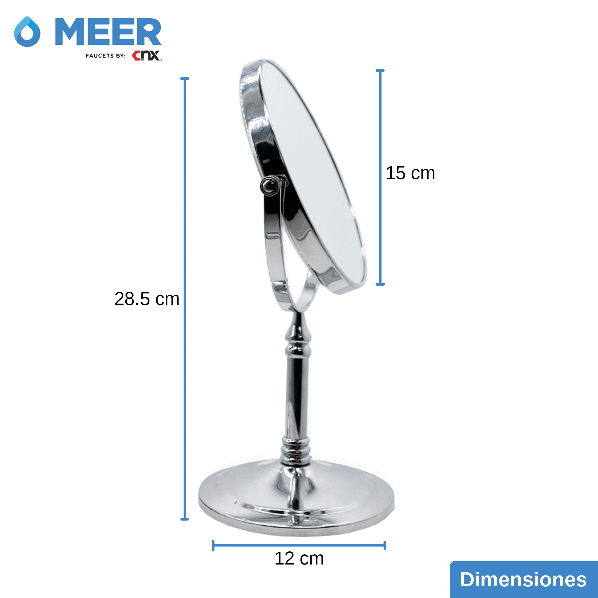 Foto 4 pulgar | Espejo de Mesa Meer Cnx Doble Cara