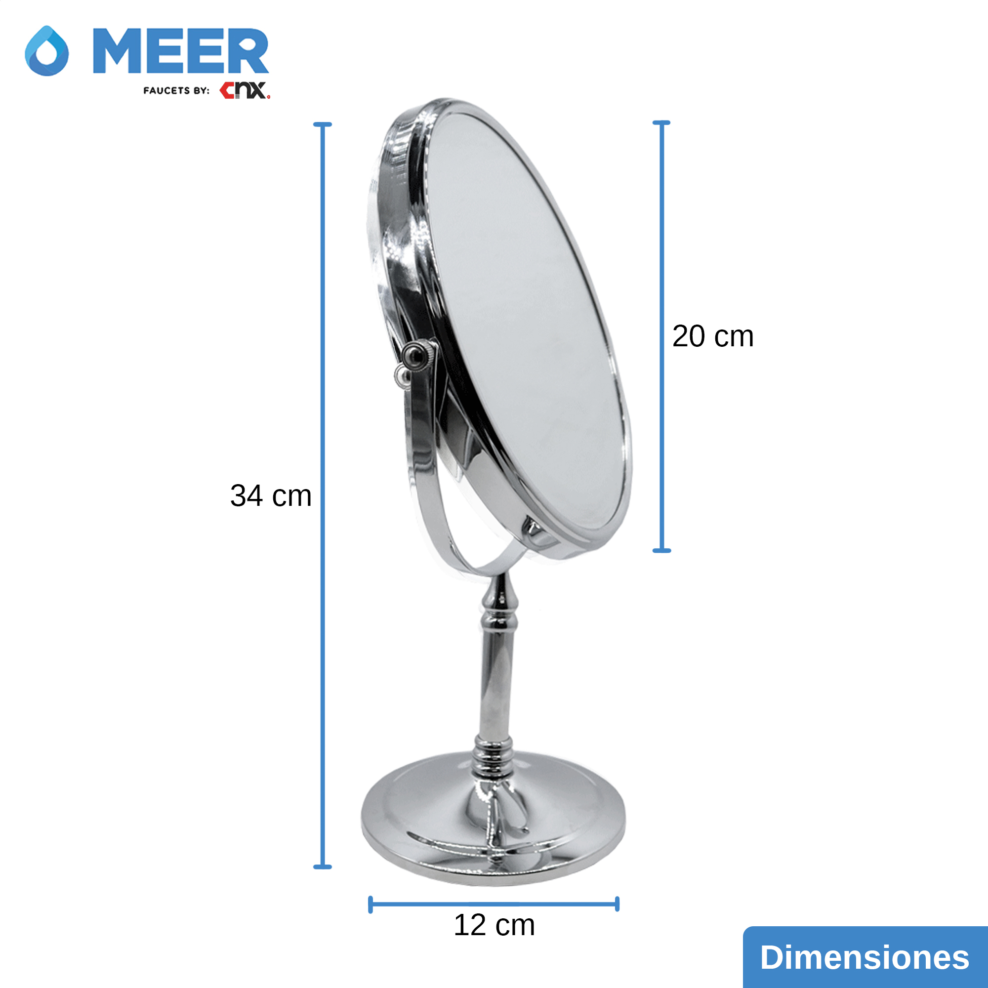 Foto 4 pulgar | Espejo de Mesa Meer Cnx Doble Cara