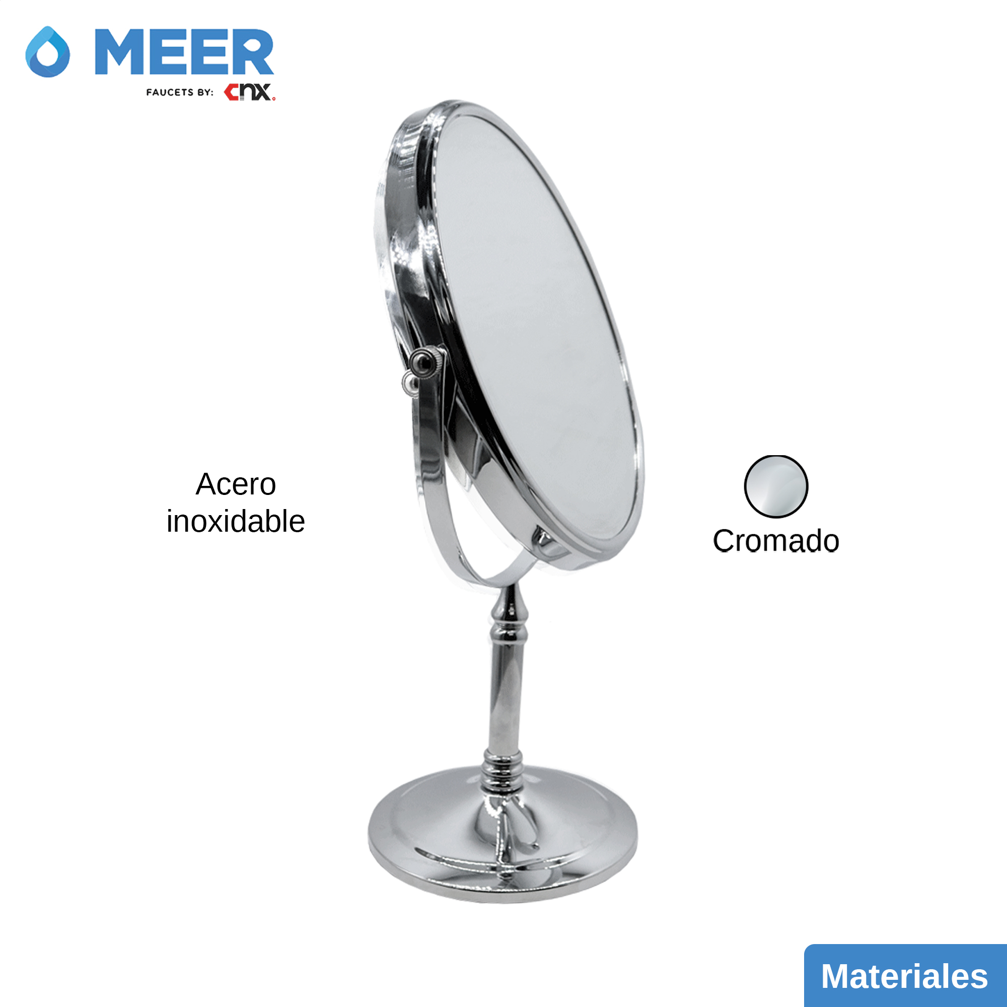 Foto 5 pulgar | Espejo de Mesa Meer Cnx Doble Cara