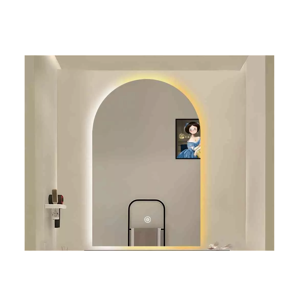 Foto 3 pulgar | Espejo Led Touch 40x60 Cm 3 Tonos Eo Safe Imports Esi-18468 Plata