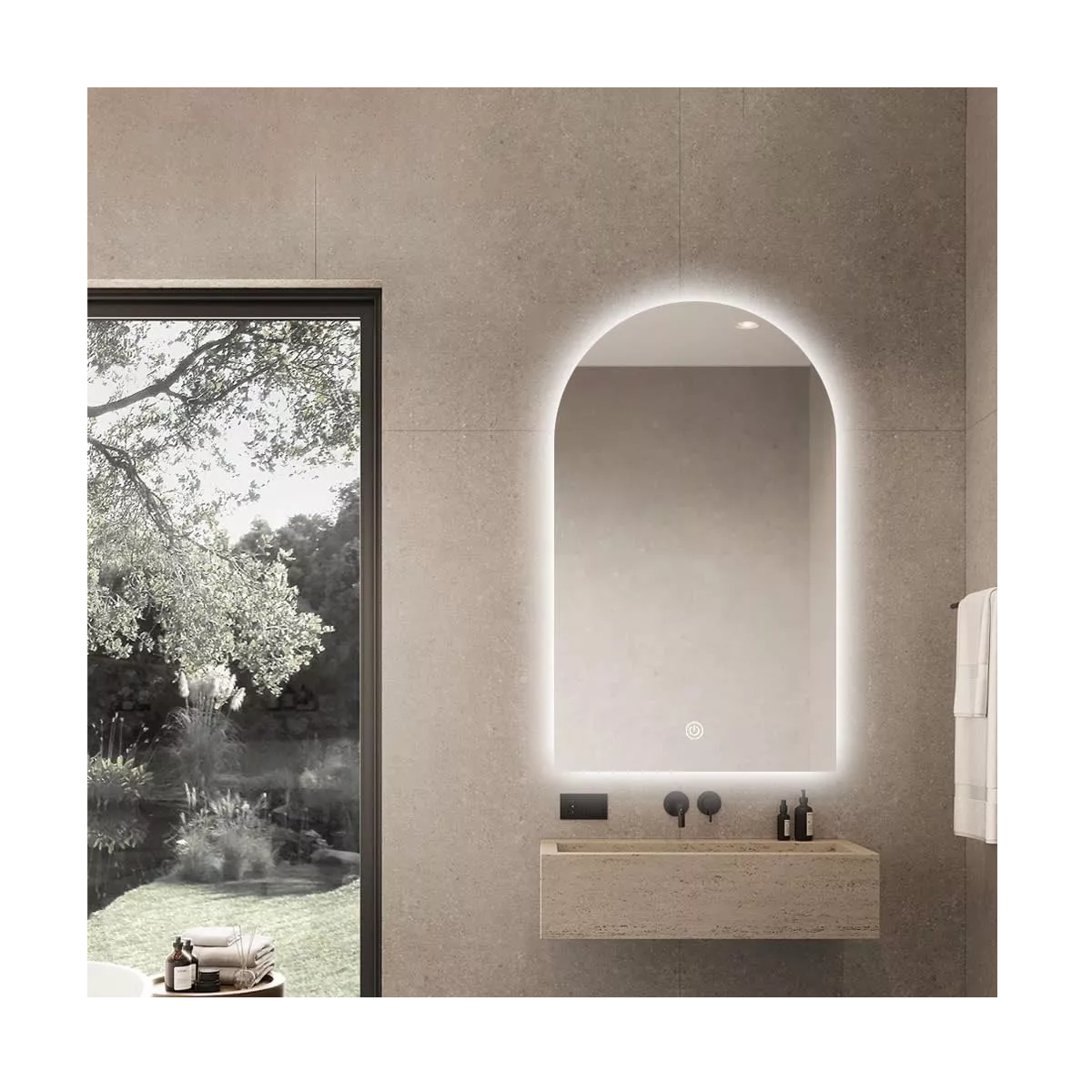 Foto 4 pulgar | Espejo Led Touch 40x60 Cm 3 Tonos Eo Safe Imports Esi-18468 Plata