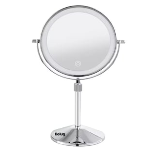 Foto 1 | Espejo De Maquillaje Led Retráctil Aumento Doble Cara Usb, Belug Plata