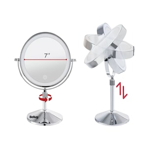Foto 3 | Espejo De Maquillaje Led Retráctil Aumento Doble Cara Usb, Belug Plata