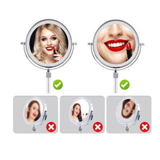 Foto 4 | Espejo De Maquillaje Led Retráctil Aumento Doble Cara Usb, Belug Plata