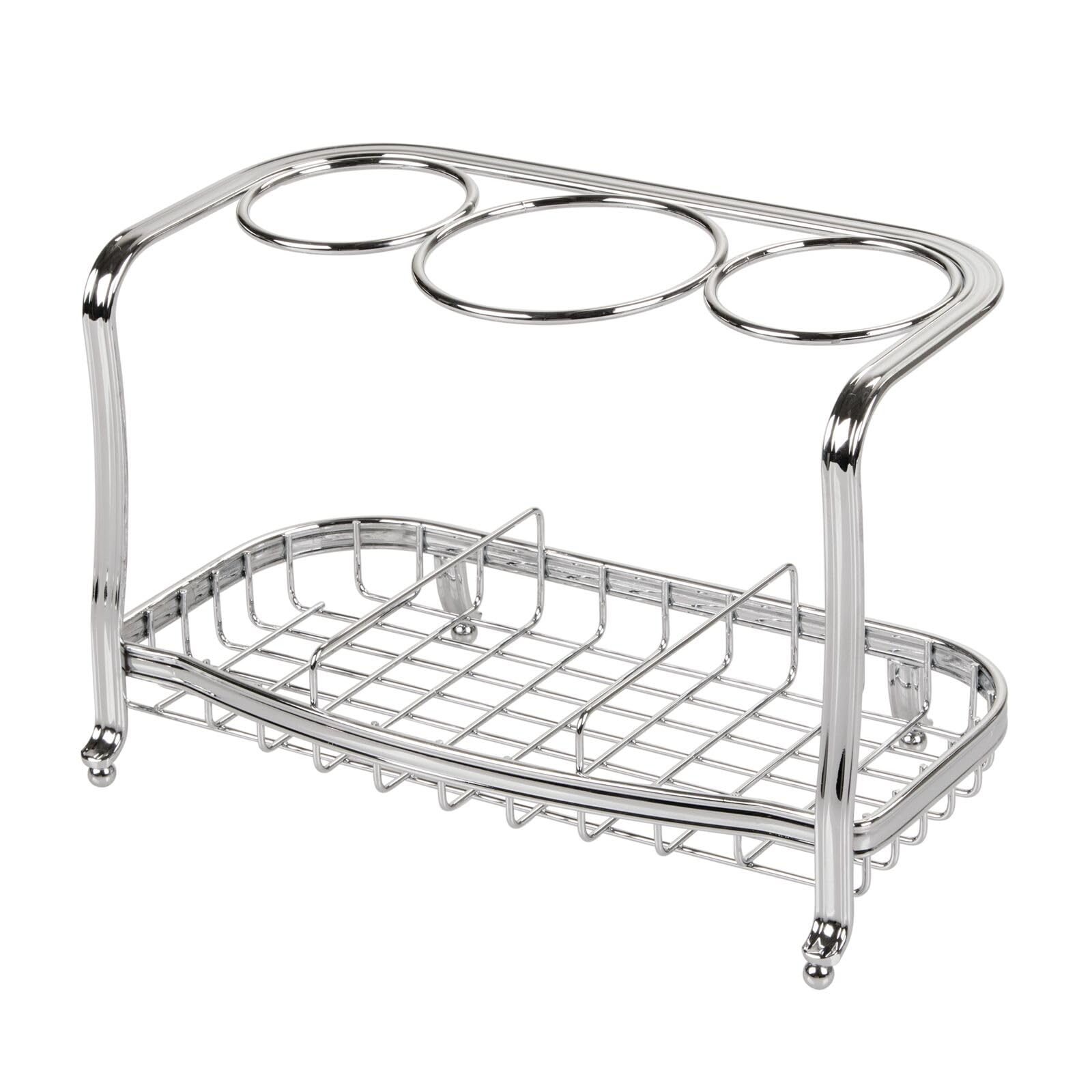 Foto 8 pulgar | Organizador de Encimera para Herramientas para el Cabello Diseño mDesign Hyde Chrome - Venta Internacional