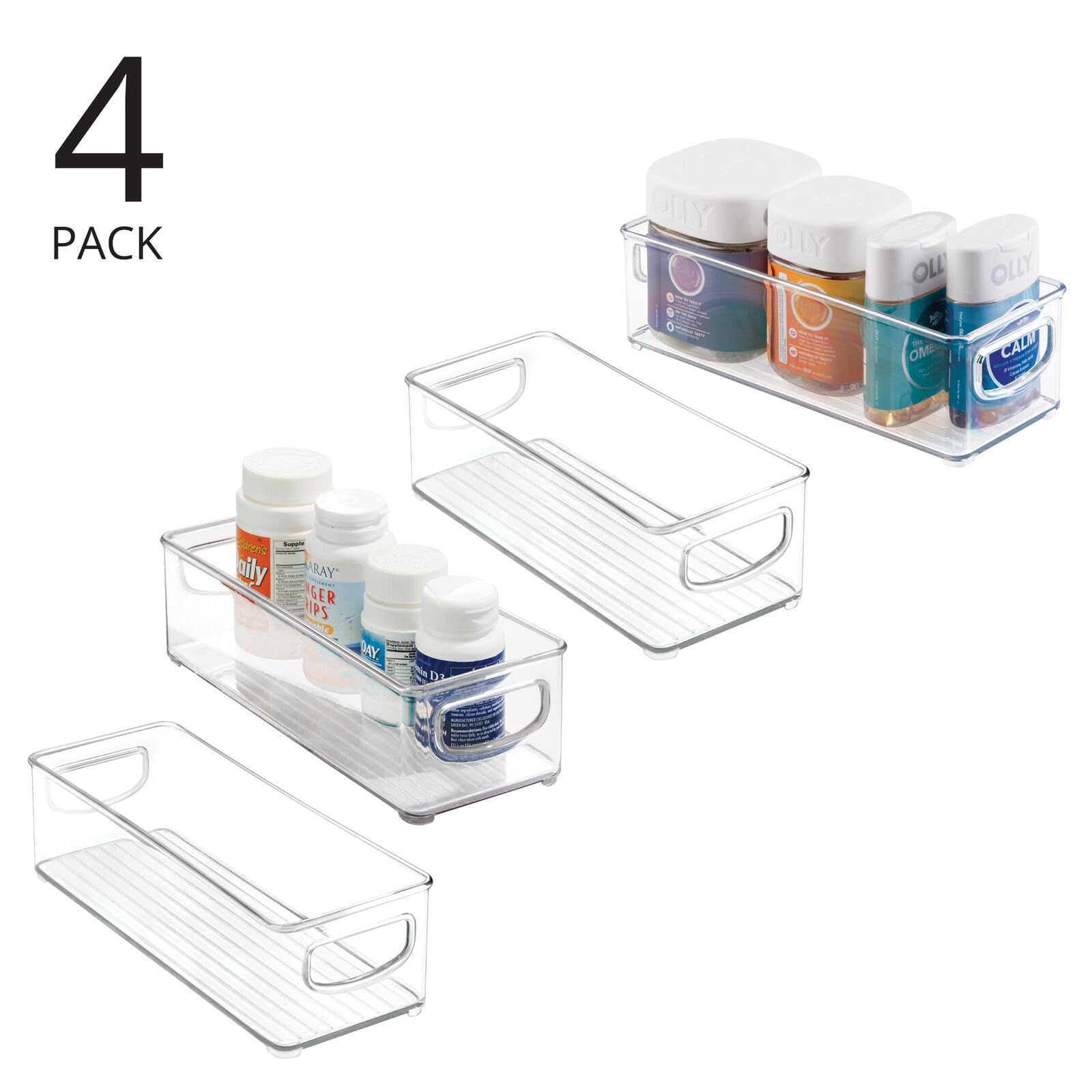 Foto 3 pulgar | Contenedores de Almacenamiento Mdesign Ligne para Baño 4 Piezas - Venta Internacional
