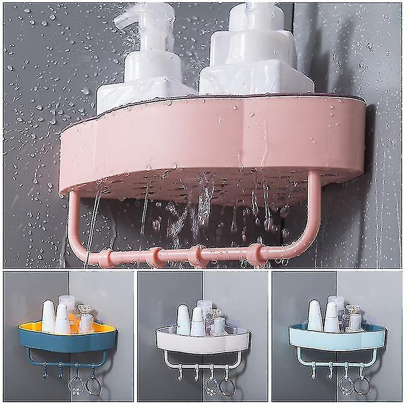 Foto 2 | Juego De Accesorios De Baño Huoguo Corner Storage Shelf, Color Beige - Venta Internacional.