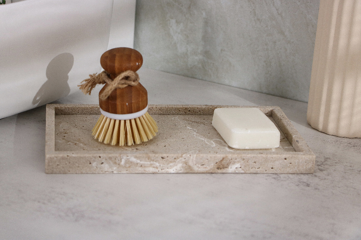 Foto 6 pulgar | Charola Zense Sidney Marmoleado Beige