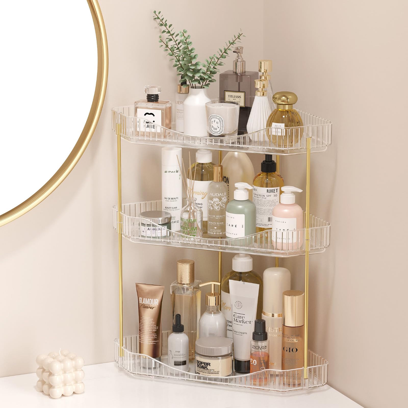 Foto 1 | Organizador De Mostrador De Baño Lifewit De 3 Niveles  Esquina  Transparente - Venta Internacional.