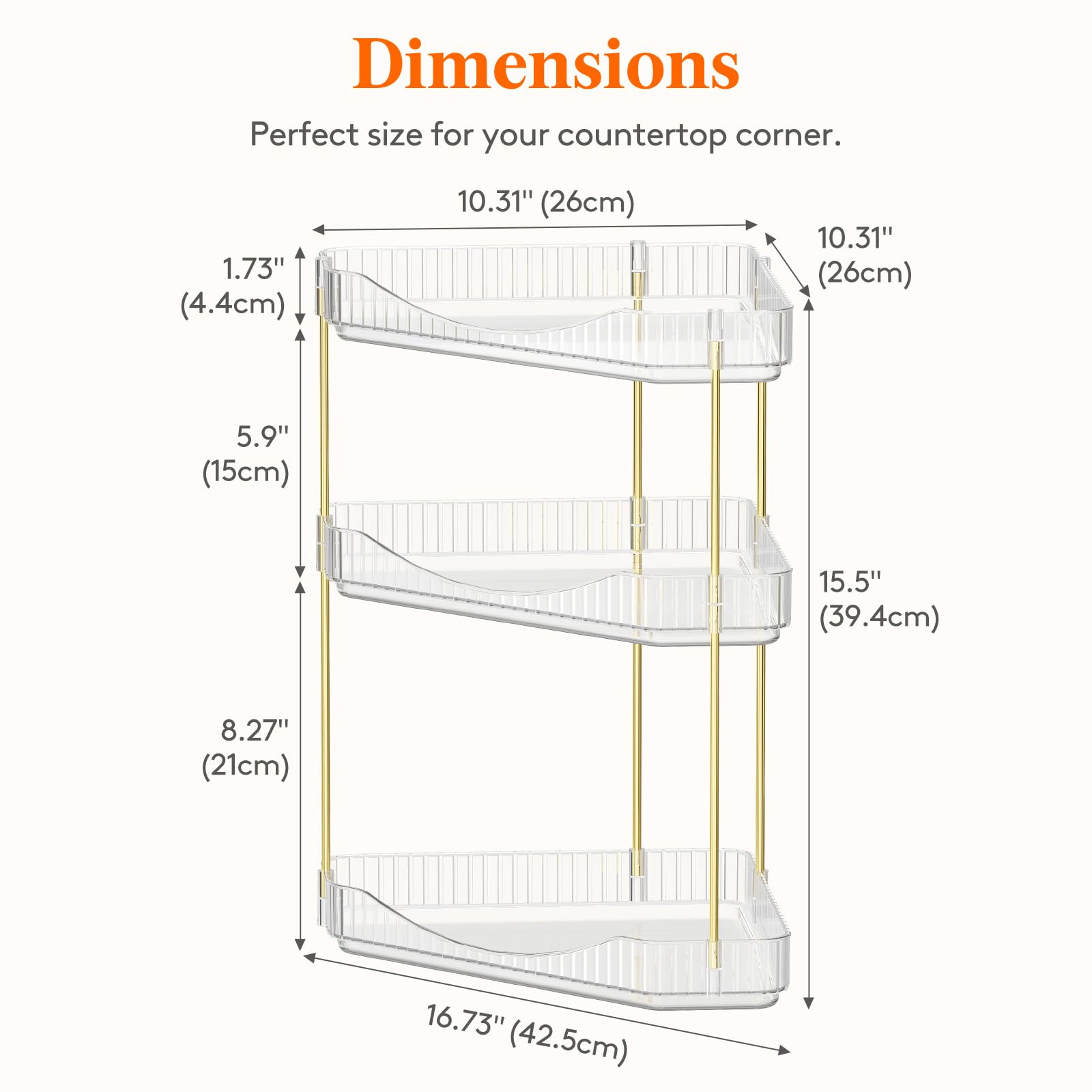 Foto 5 pulgar | Organizador De Mostrador De Baño Lifewit De 3 Niveles  Esquina  Transparente - Venta Internacional.