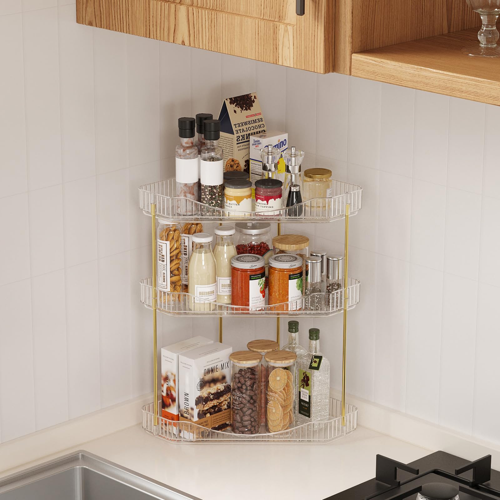 Foto 7 | Organizador De Mostrador De Baño Lifewit De 3 Niveles  Esquina  Transparente - Venta Internacional.