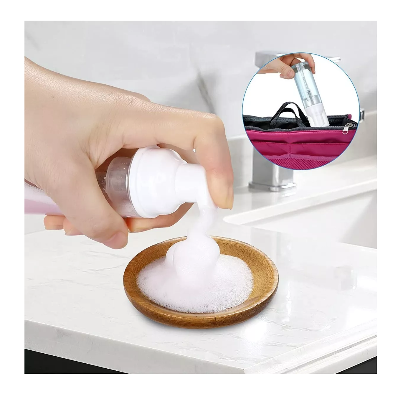 Foto 4 pulgar | Botellas Dispensadoras de Jabón en Espuma Belug Blancas 20 Piezas de 60 ml c/u