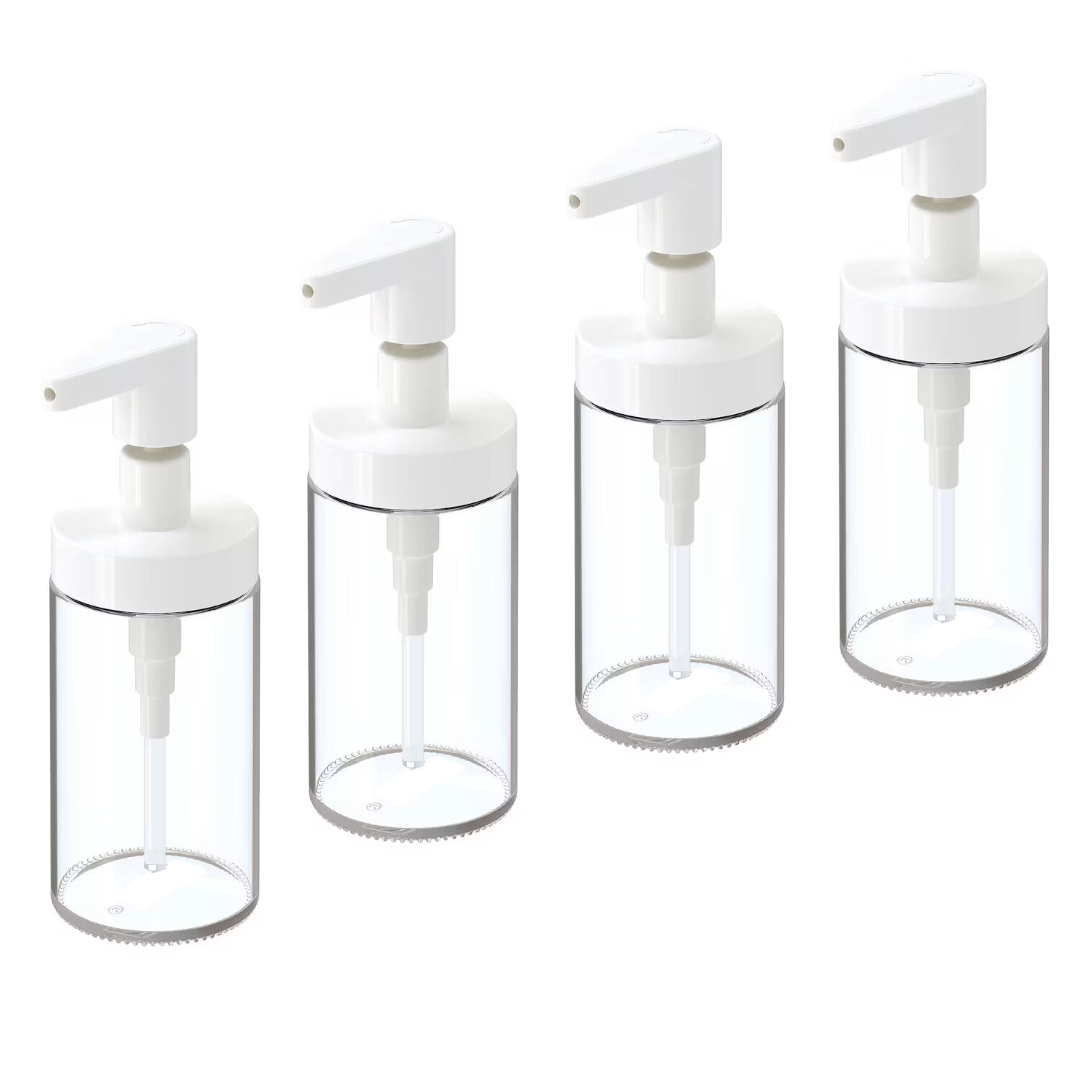 Dispensador de Jabón Luxvi de Vidrio Blanco 4 Piezas