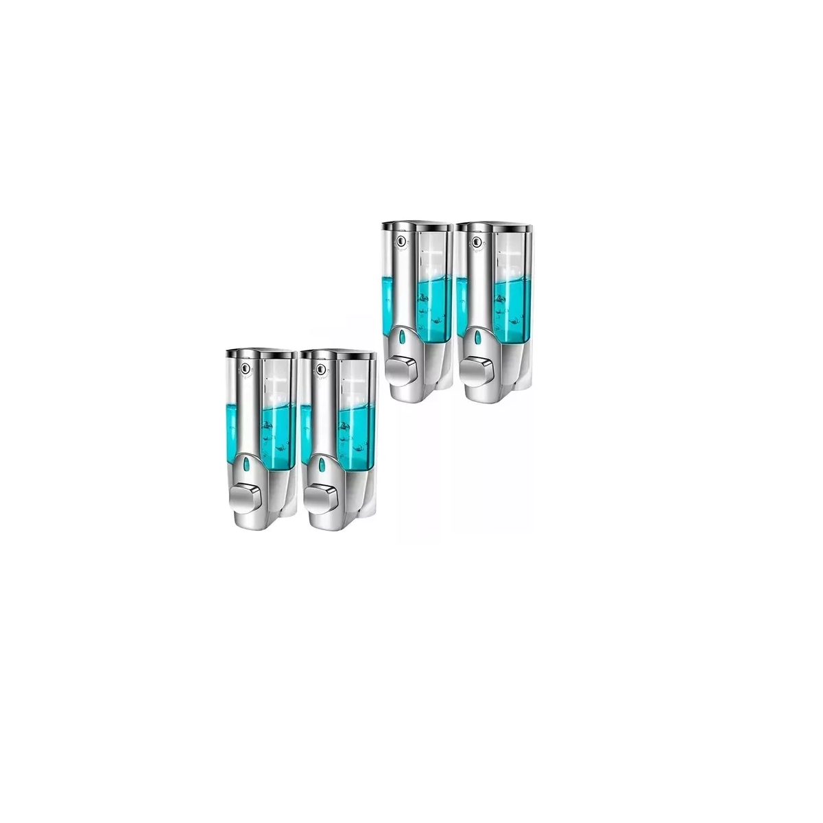 Foto 2 pulgar | 4pcs Dispensador De Jabón Líquido Despachador Locion Estéril Eo Safe Imports Esi-16339 Blanco