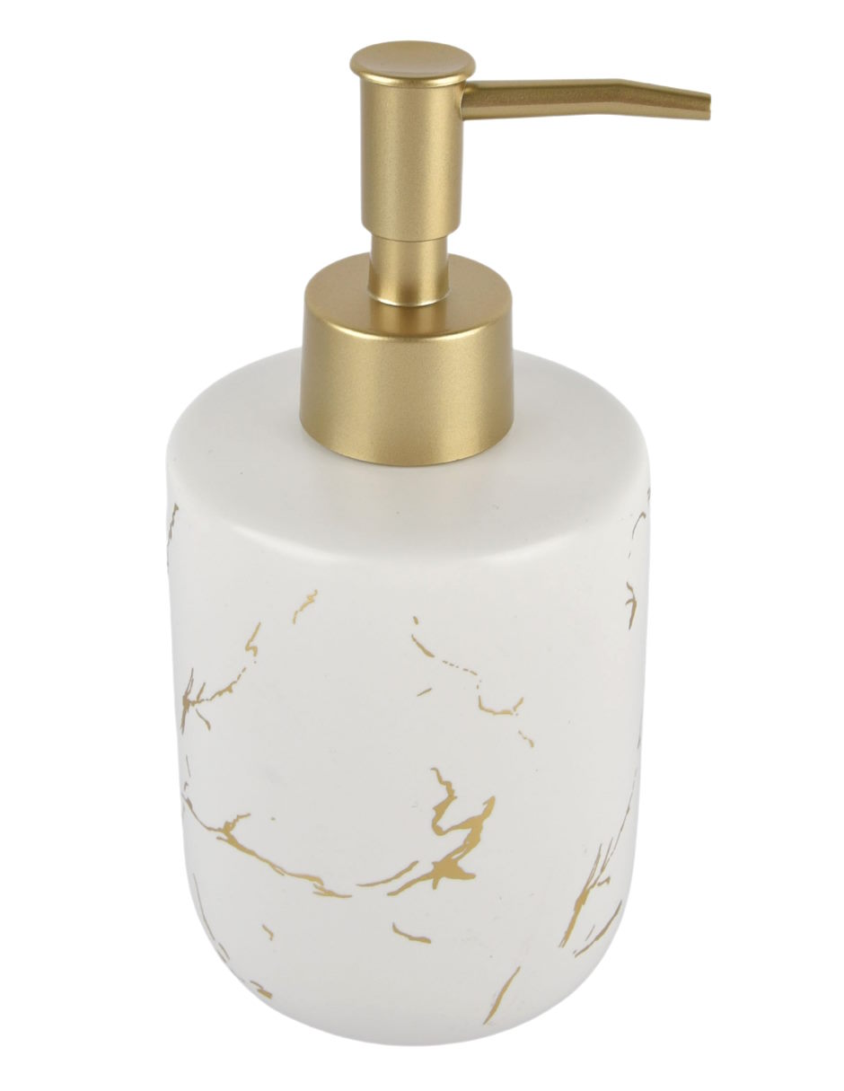 Dosificador Zense Argel Blanco Con Oro