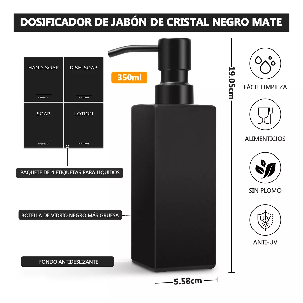 Foto 2 | Dispensador de Jabón Eo Safe Imports 2 Piezas