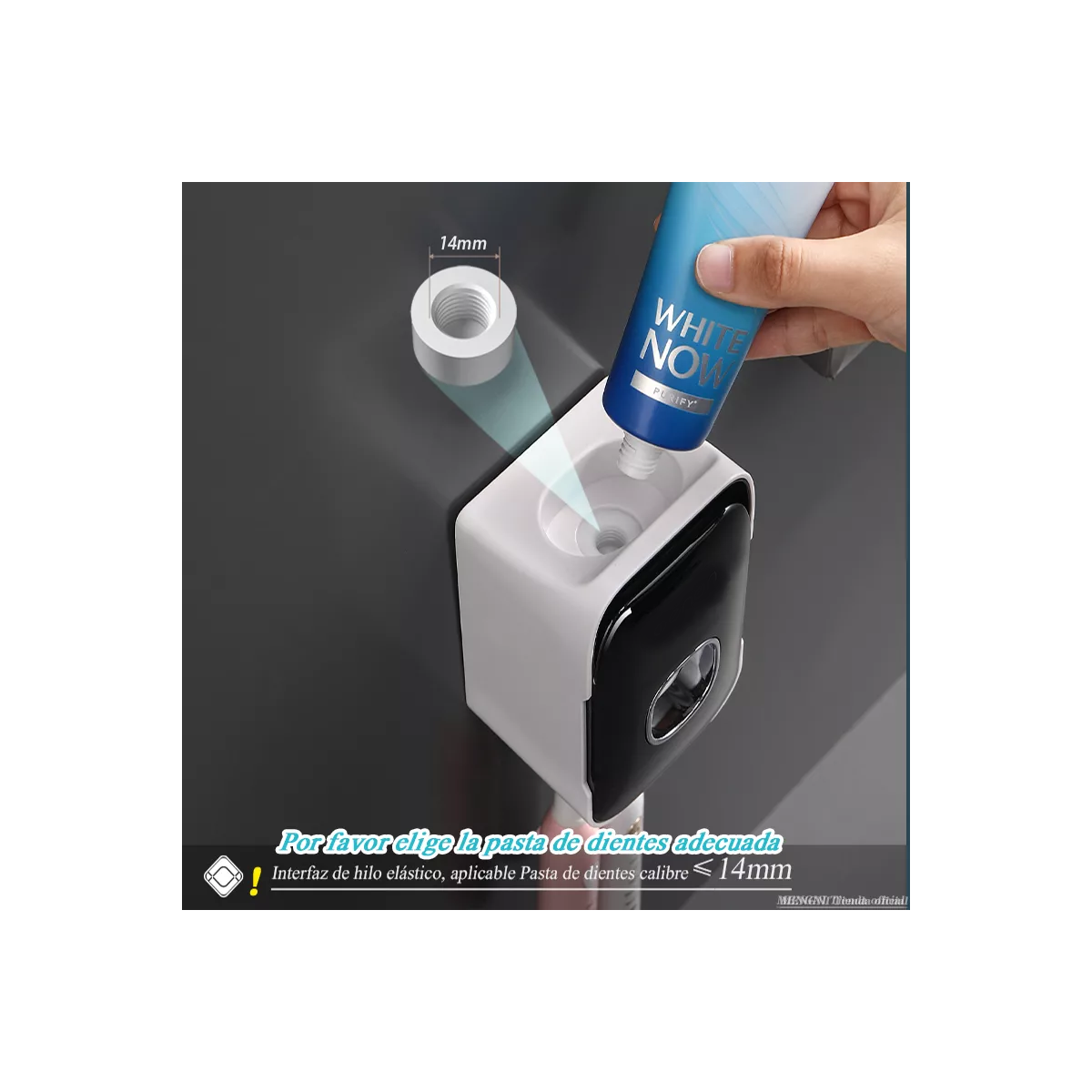 Foto 4 pulgar | Dispensador Automático de Pasta Dental Eo Safe Imports Esi-17712 Negro Porta Cepillos