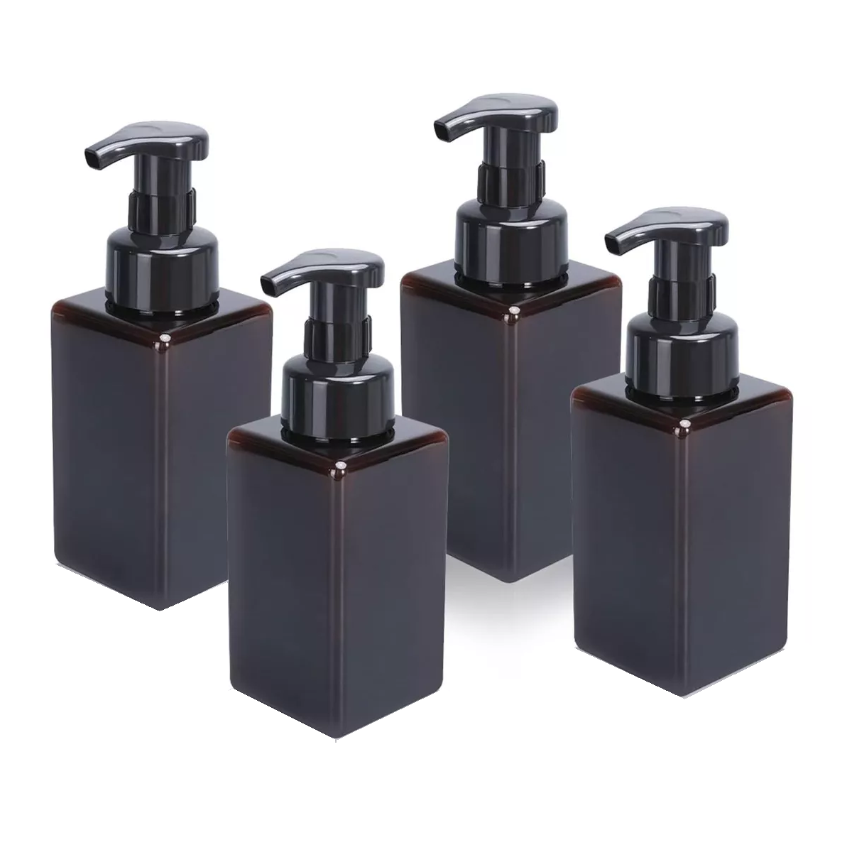 Dispensador Shampoo De 650ml Para Baño, 4 Piezas Eo Safe Imports Esi-18342  Marrón