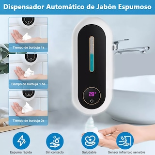 Foto 2 | Dispensador Jabón Automático Despachador De Gel Baño 300ml Eo Safe Imports Esi-18348 Multicolor