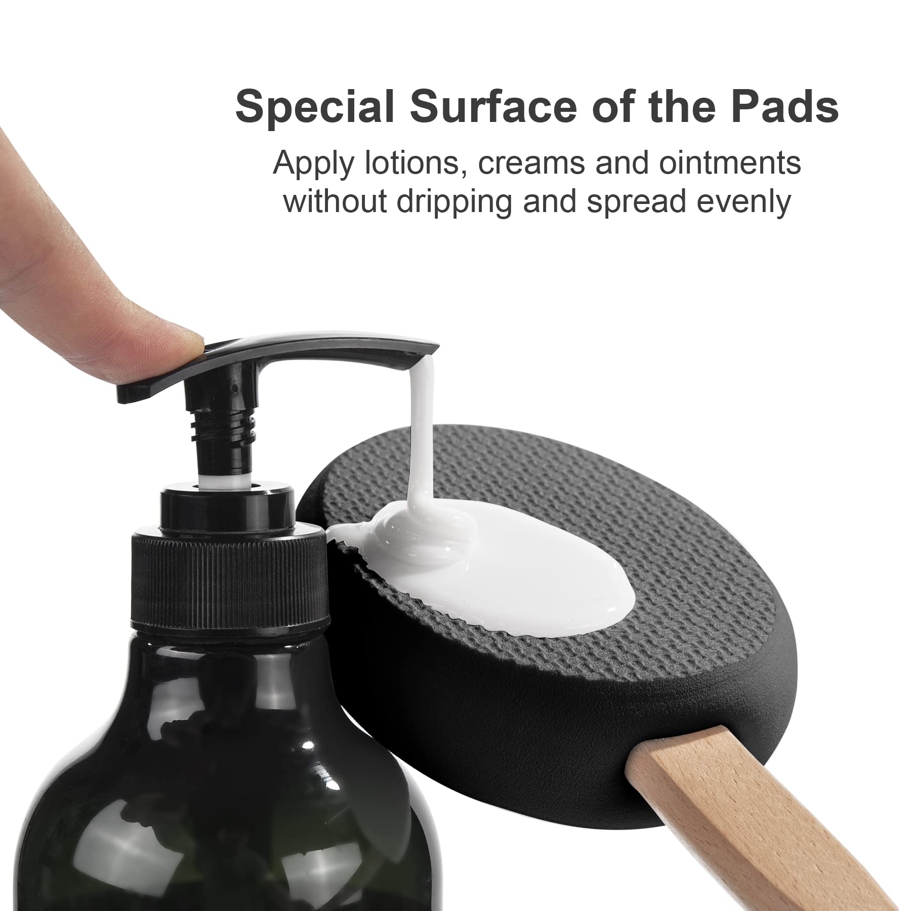 Foto 4 pulgar | Aplicador De Loción Amazerbath Para Espalda Y Pies Con 4 Almohadillas, Color Negro - Venta Internacional.