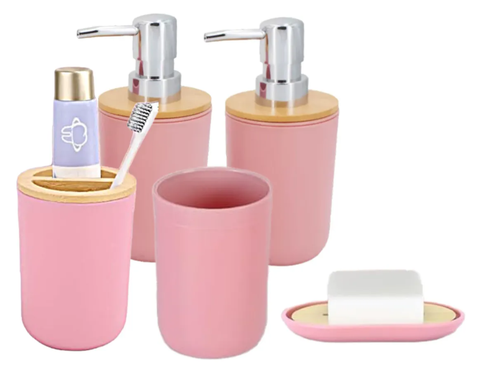 Foto 1 | Juego De Accesorio De Baño 5 Piezas Xtellar Rosa