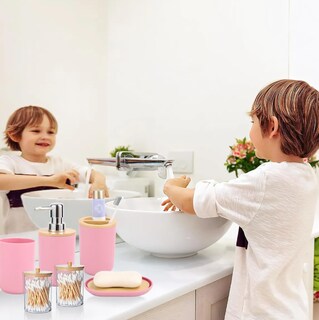 Foto 2 | Juego De Accesorio De Baño 5 Piezas Xtellar Rosa